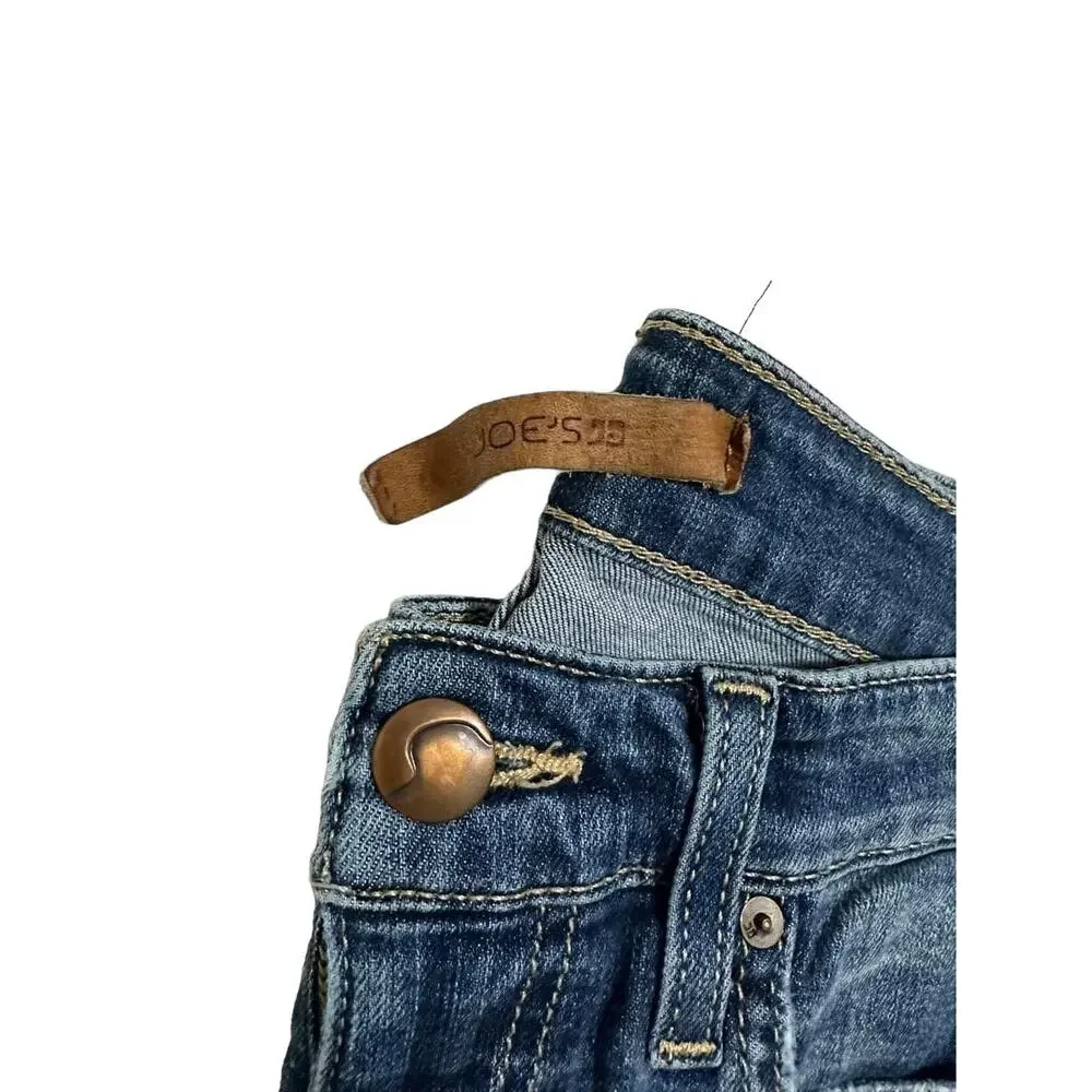Joe's Jeans Women's Blue Mid-Rise Curvy‎ Skinny Denim Jeans Size 25